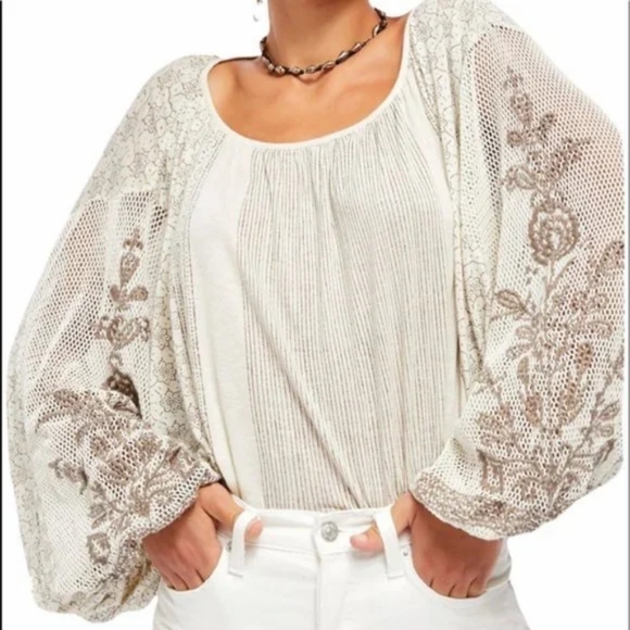 Free People Boho Indigo Dreams Tunic S/M NWT - Picture 5 of 11